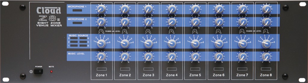 PA Systems Cloud Z8 II Eight Zone Mixer